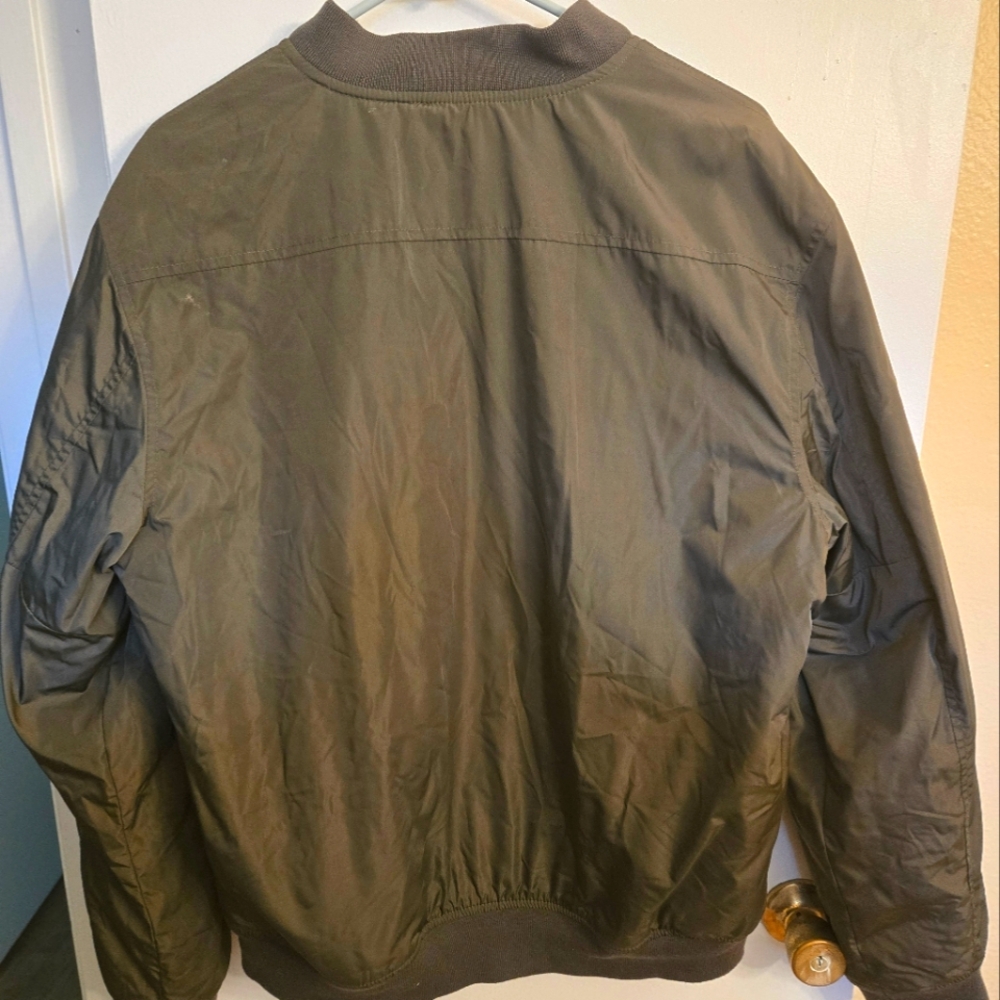 Old Navy Bomber Jacket, Olive Green, Size L - Picture 2 of 2